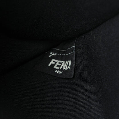 Fendi Vitello Dolce Fox Elaphe Ayers Hypnoteyes Zip Around Pouch Black Giallo Multicolor 8 of 8