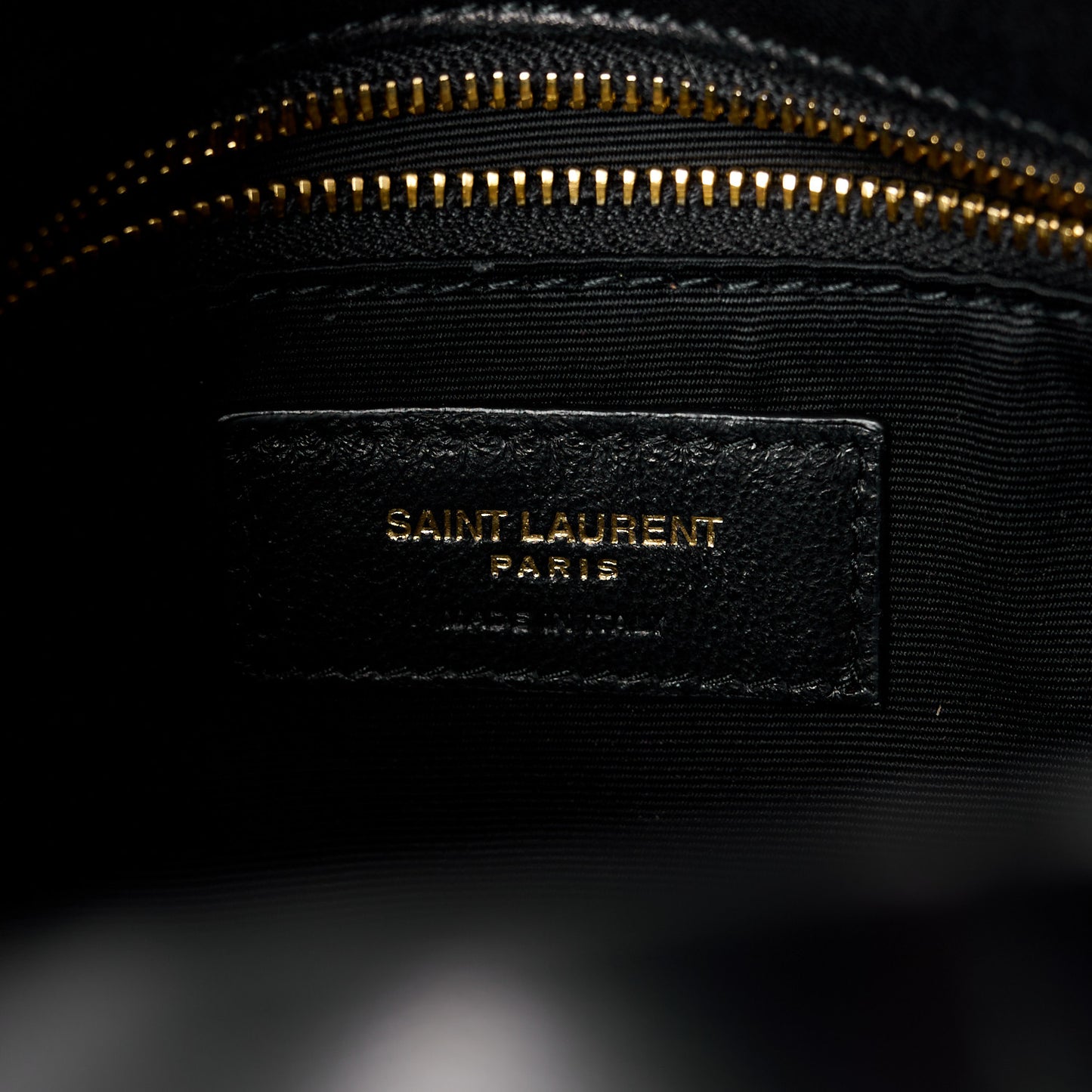 Lambskin Quilted Medium Loulou Puffer Monogram Chain Satchel Black