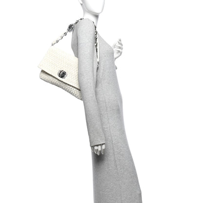 Miu Miu Nappa Matelasse Crystal Flap Clutch White 2 of 10