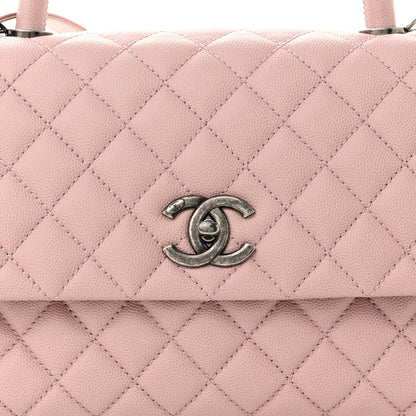 Chanel Caviar Quilted Small Coco Handle Flap Light Pink 7 of 9