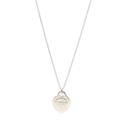 Tiffany Sterling Silver Mother of Pearl Return to Tiffany Pendant Necklace 1 of 4