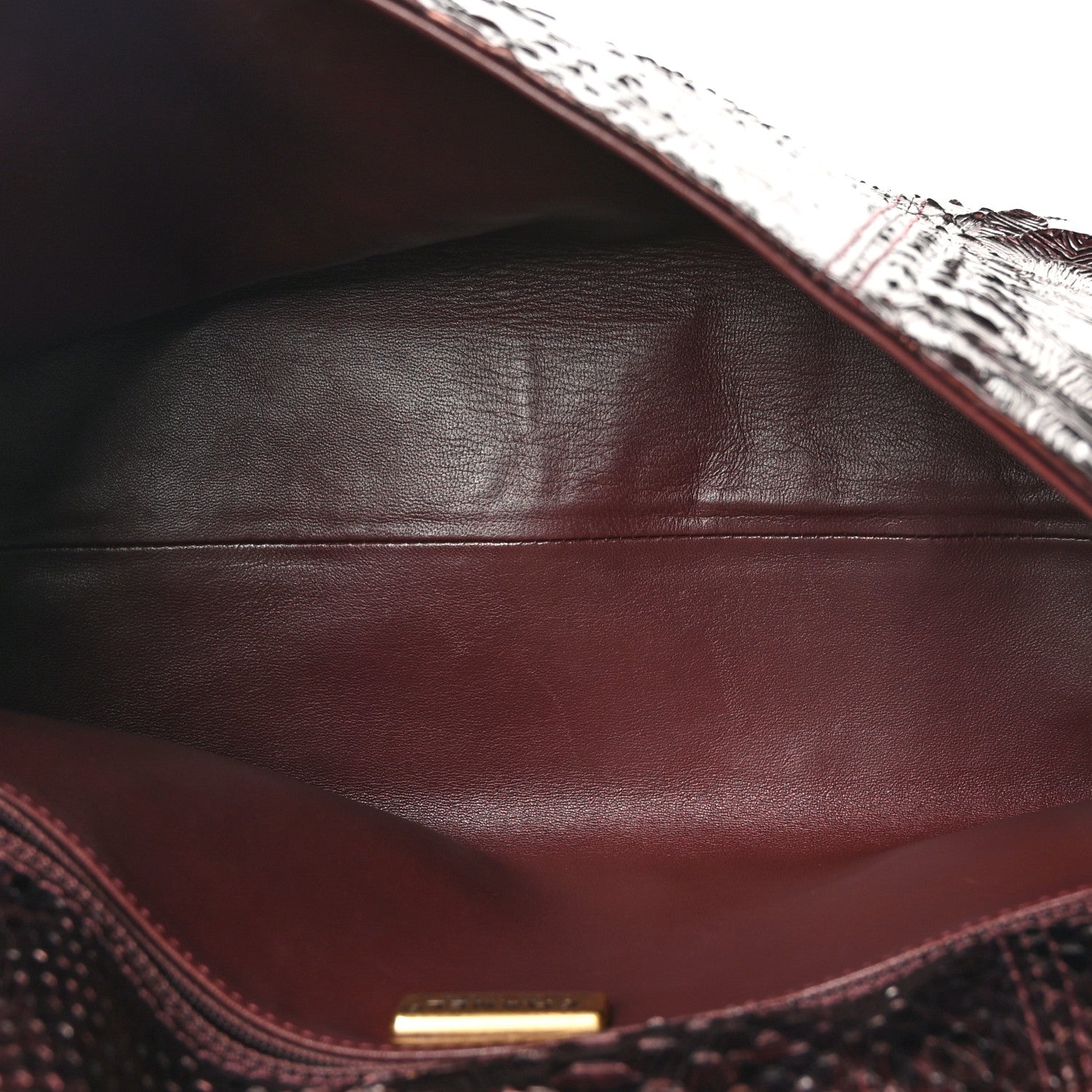 Chanel Metallic Snakeskin Medium Paris-Byzance Flap Burgundy 5 of 10