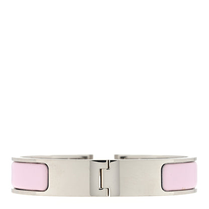 Hermes Enamel Narrow Clic Clac H Bracelet PM Rose Dragee 2 of 3
