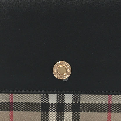 Burberry Calfskin Vintage Check New Hampshire Bag Black 9 of 12