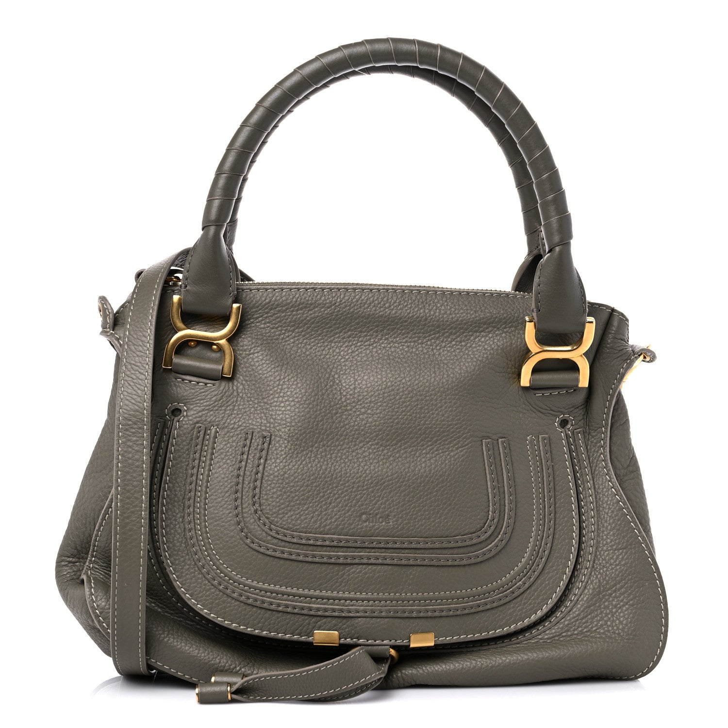 Chloe Calfskin Medium Marcie Satchel Baobab Green 1 of 9