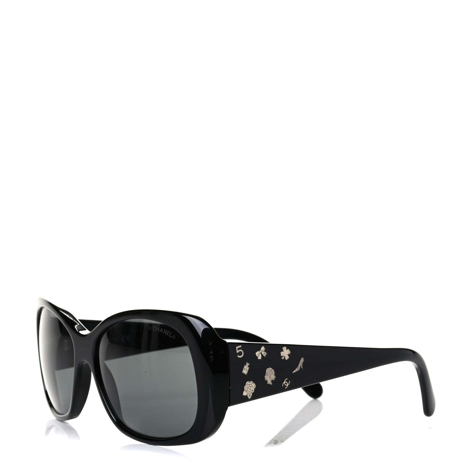 Chanel Acetate Charms Sunglasses 5123 Black 1 of 5