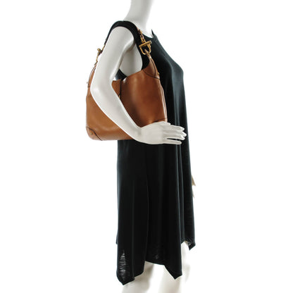 Gucci Calfskin Piston Lock Jackie O Hobo Tan 2 of 11