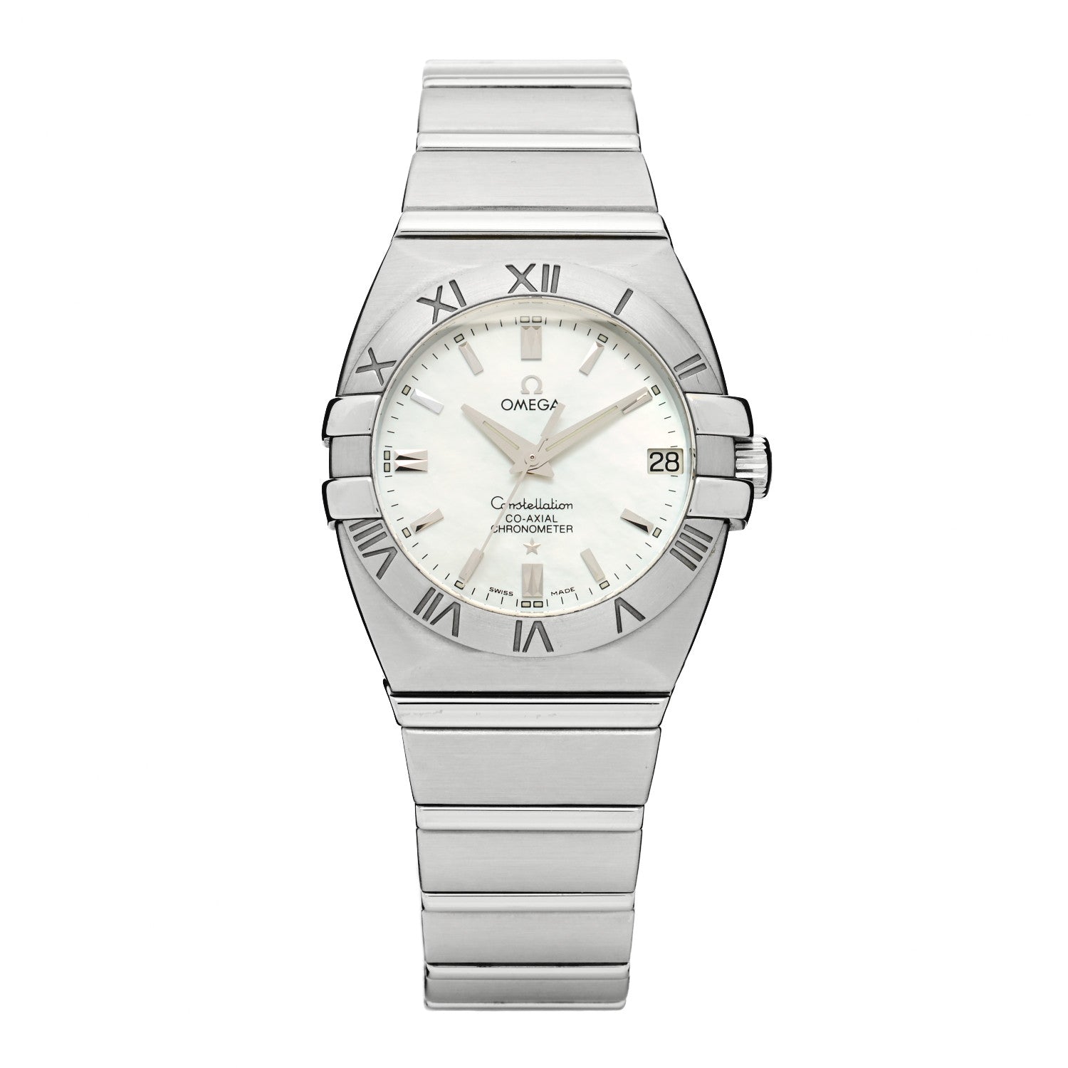 Omega Stainless Steel Mother of Pearl 31mm Constellation Double Eagle Automatic Watch 1590.70.00 1 of 5