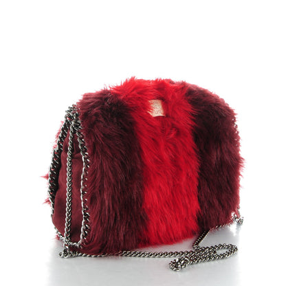 Stella McCartney Eco Fur Mini Falabella Tote Red 3 of 9