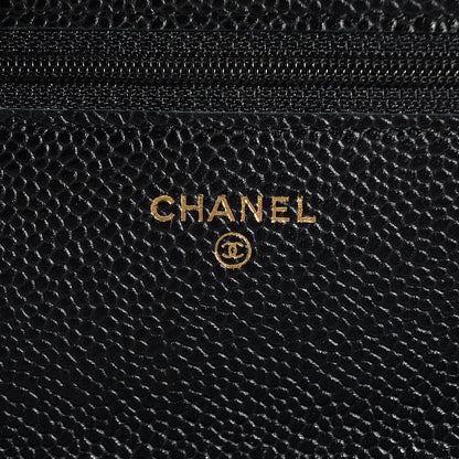 Chanel Caviar Quilted Wallet On Chain WOC Black 7 of 9
