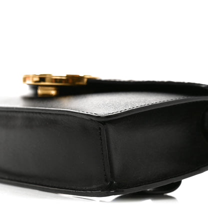 Fendi Vitello Liberty F is Fendi Bi-Color FF 1974 Embossed Envelope Belt Bag Maya Black 9 of 9