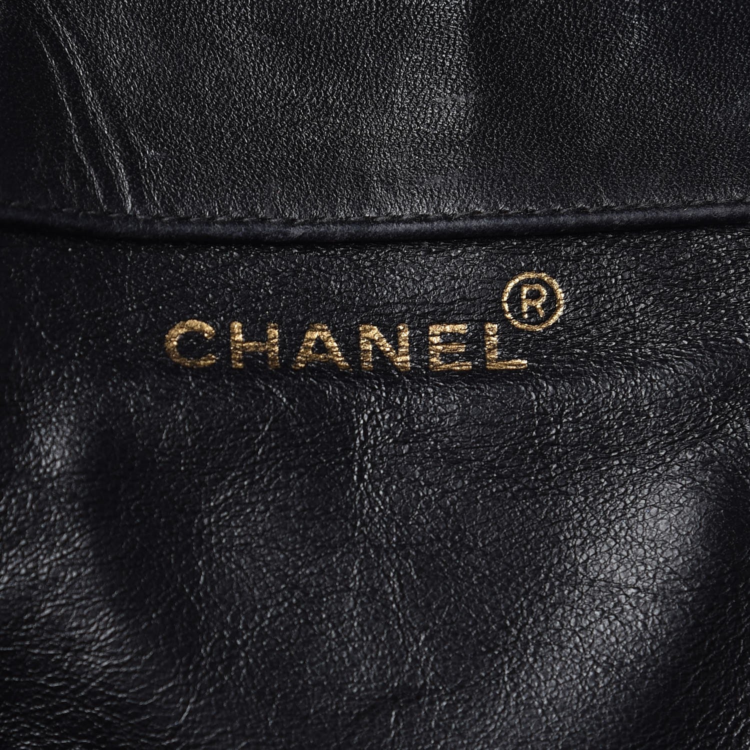 Chanel Lambskin Quilted Drawstring Backpack Black 5 of 10