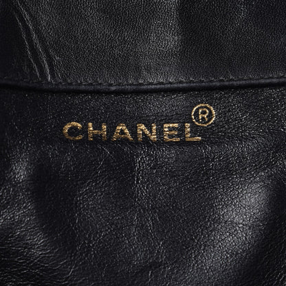 Chanel Lambskin Quilted Drawstring Backpack Black 5 of 10