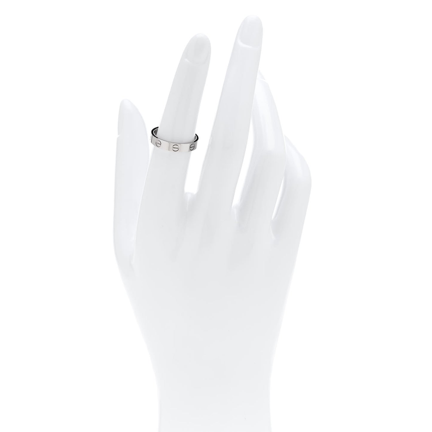 18K White Gold 3.5mm LOVE Wedding Band Ring 52 6