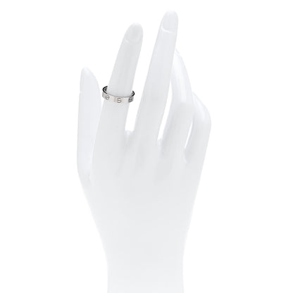 Cartier 18K White Gold 3.5mm LOVE Wedding Band Ring 52 6 2 of 4