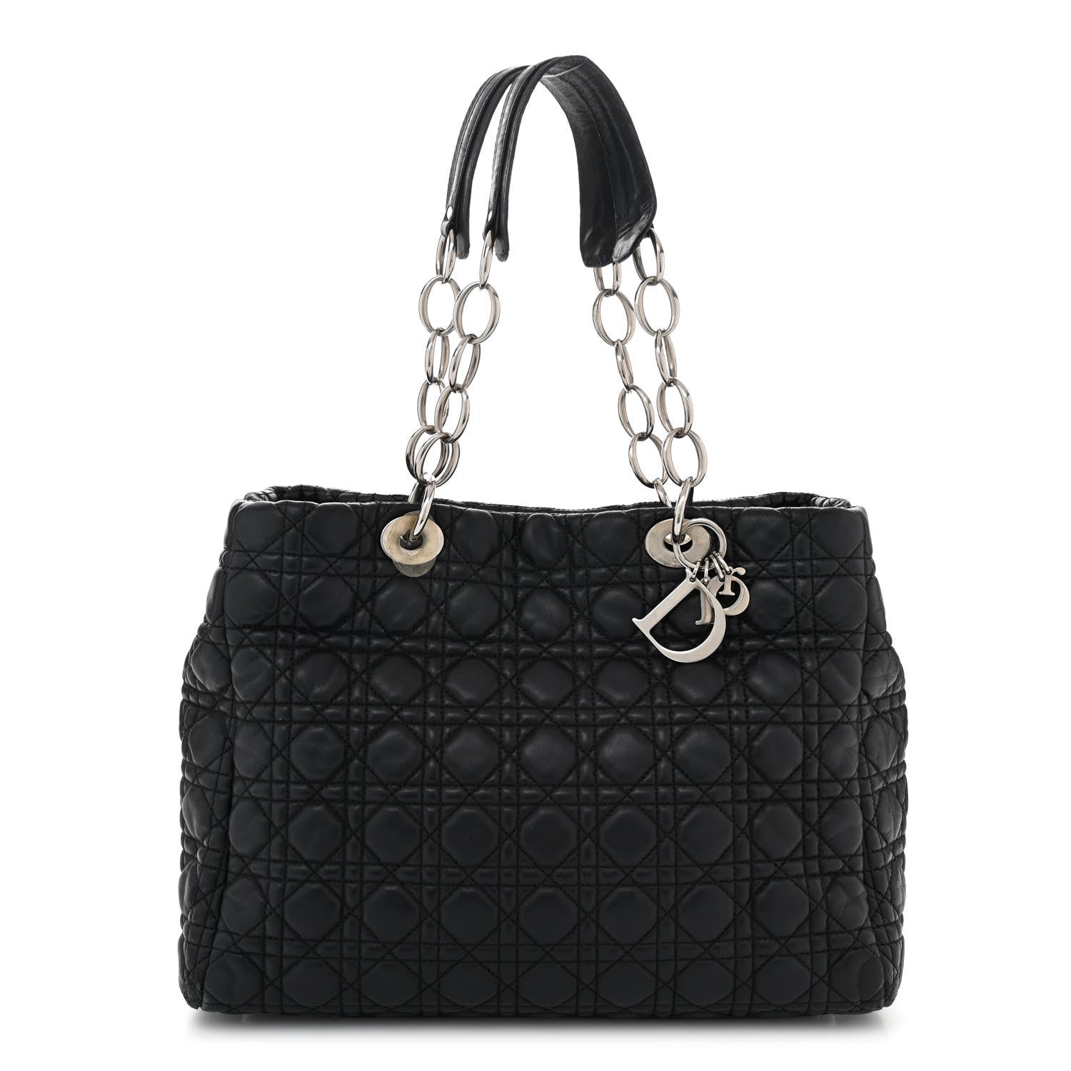 Christian Dior Lambskin Cannage Medium Dior Soft Shopping Tote Black 1 of 13