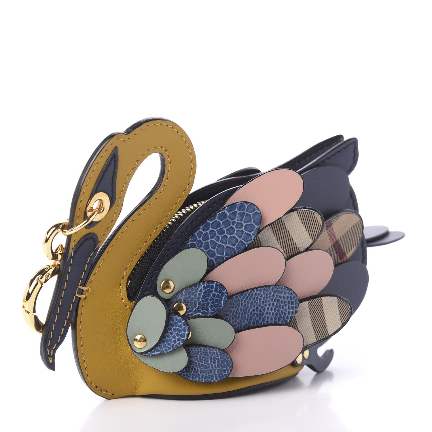 Burberry Calfskin Lizard Embossed Swan Coin Case Multicolor 3 of 6