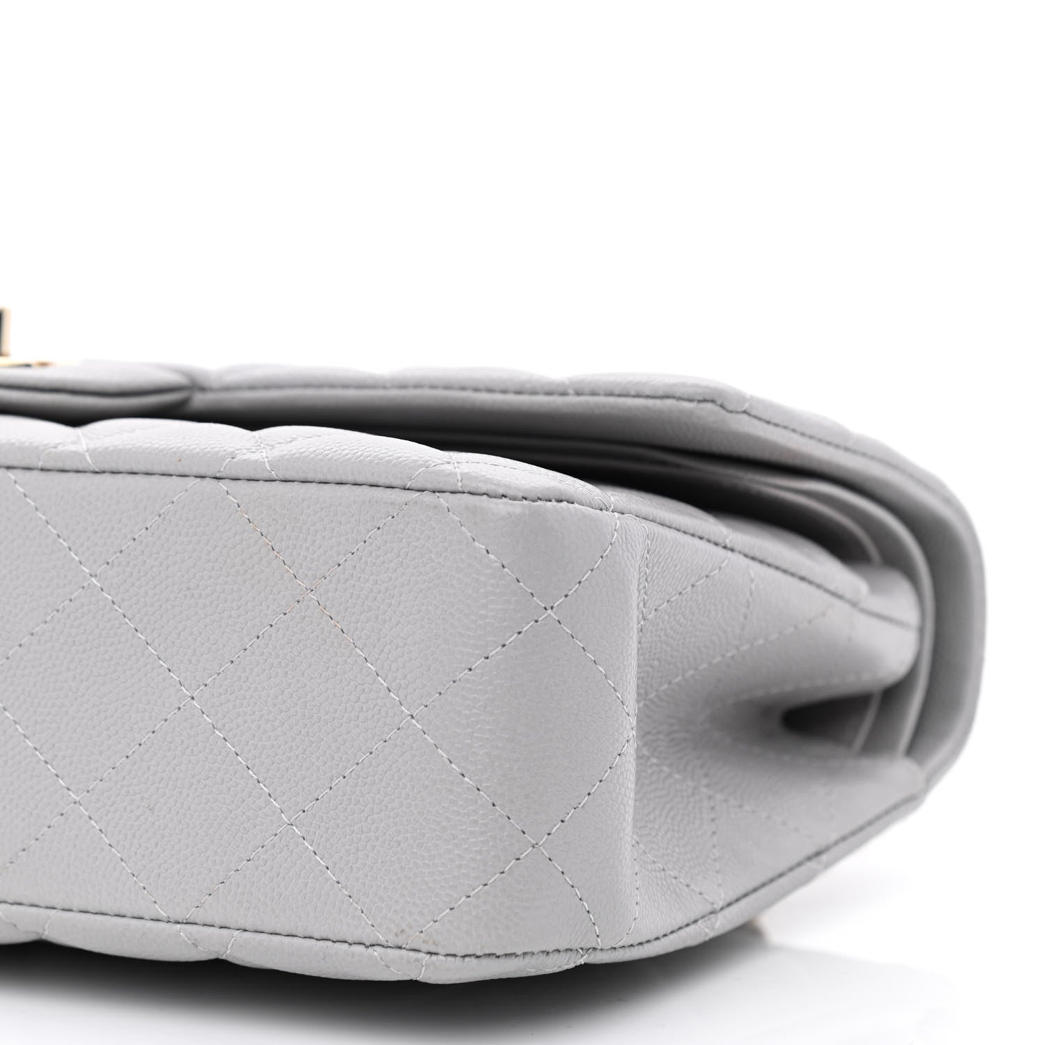 Chanel Caviar Quilted Medium Double Flap Grey 9 of 9