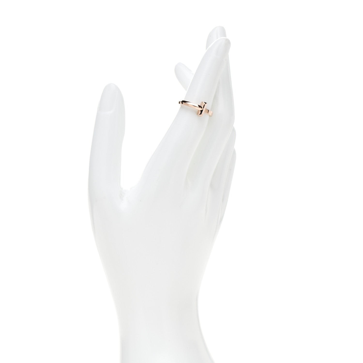 Tiffany 18K Rose Gold 2.5mm T T1 Ring 49 4.75 2 of 5
