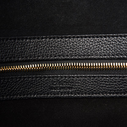 Celine Soft Grained Calfskin Small Belt Cabas Phantom Black 8 of 10