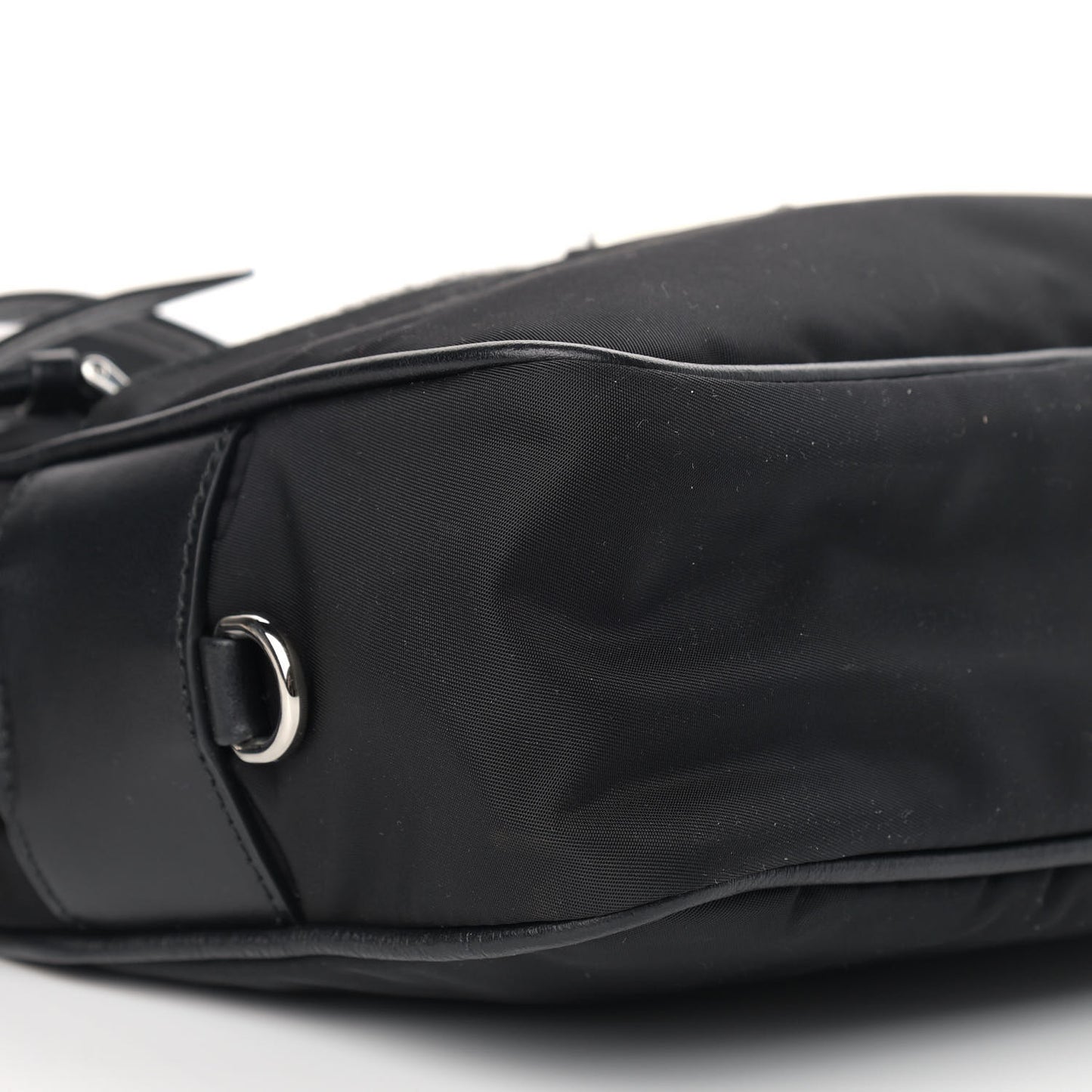 Tessuto Nylon Studded New Vela Shoulder Bag Black
