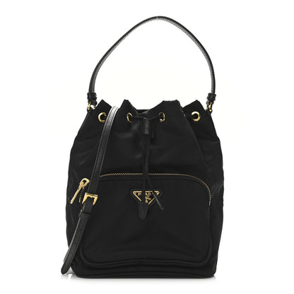 Prada Re-Nylon Duet Drawstring Shoulder Bag Black 1 of 10