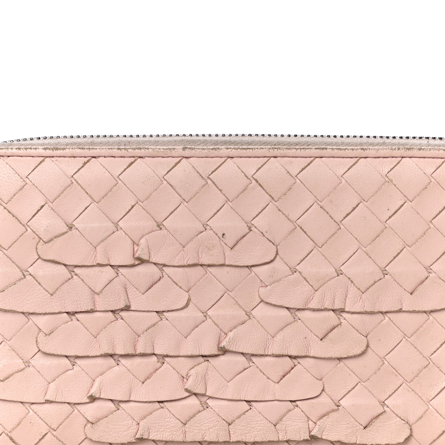 Bottega Veneta Nappa Intrecciato Zip Around Wallet Petal Pink 14 of 36
