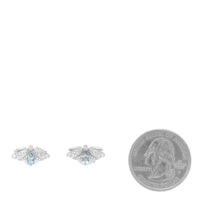 Tiffany Platinum Diamond Aquamarine Paper Flowers Firefly Earrings 2 of 4