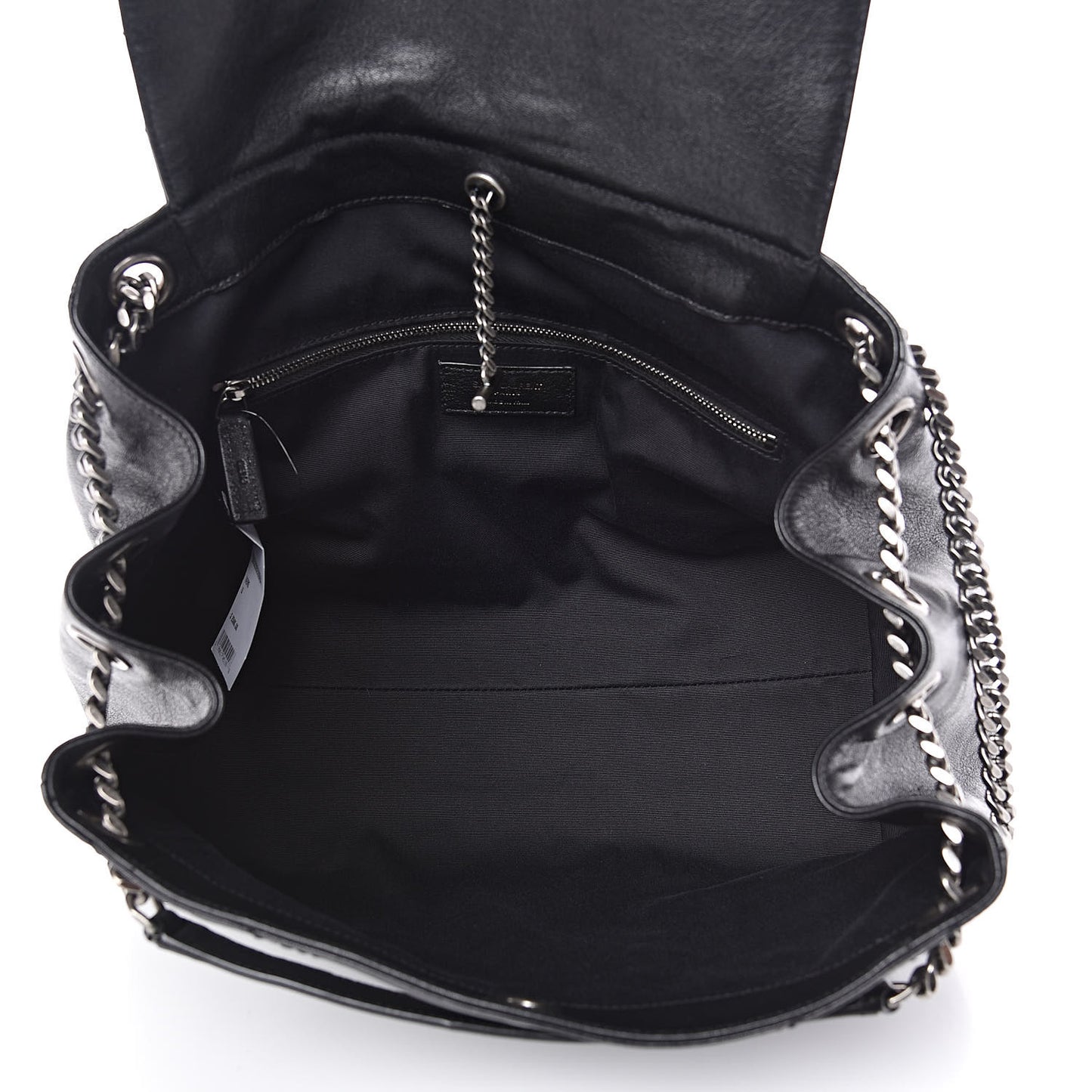 Vintage Lambskin Chevron Monogram Medium Nolita Black