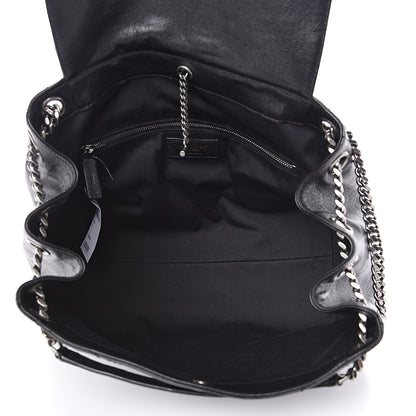 Saint Laurent Vintage Lambskin Chevron Monogram Medium Nolita Black 5 of 11
