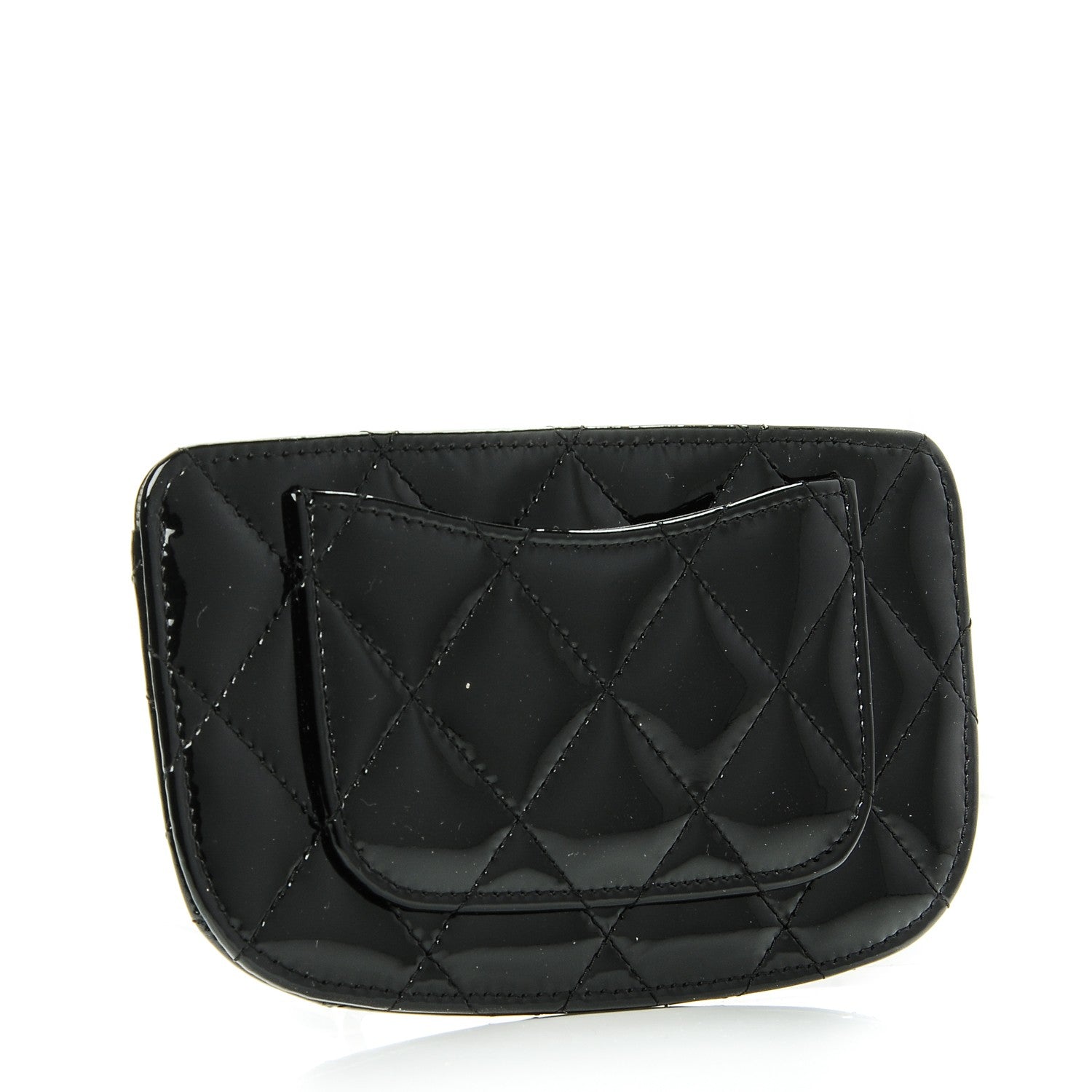 Chanel Patent Quilted Card Holder Black 3 of 8