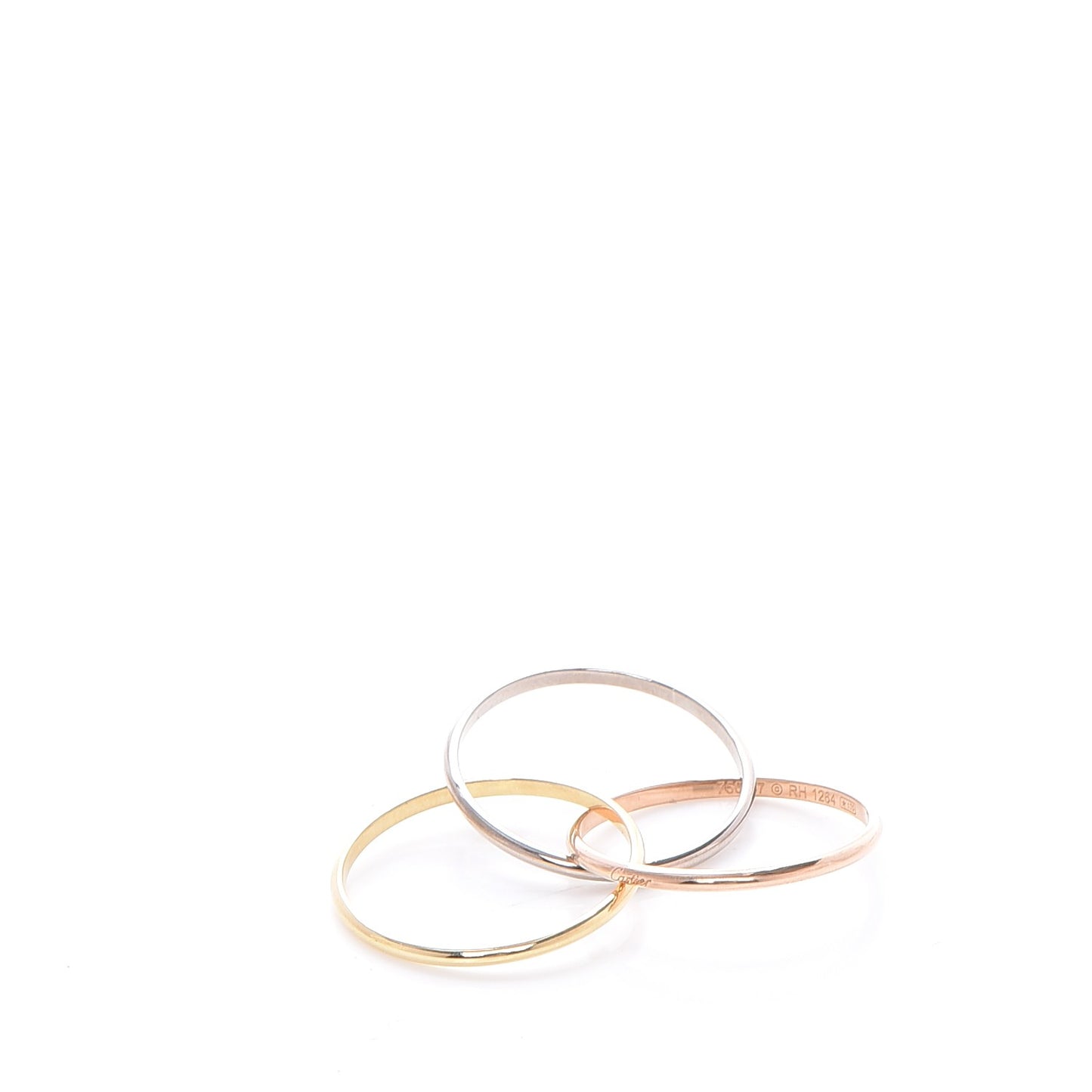 18K Pink Yellow White Gold Extra Small Trinity Ring 57 8