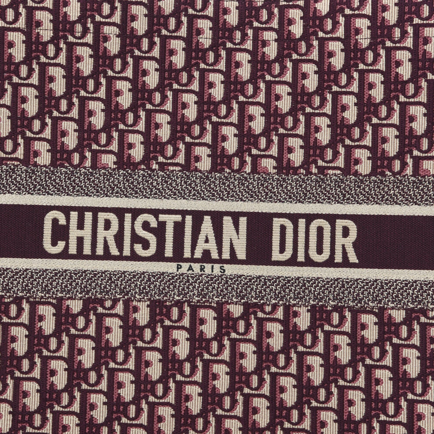 Christian Dior Oblique Large Book Tote Burgundy Multicolor 8 of 12
