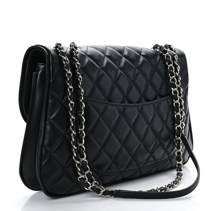 Chanel Lambskin Quilted Large Pagode Piping Flap Black 2 of 8