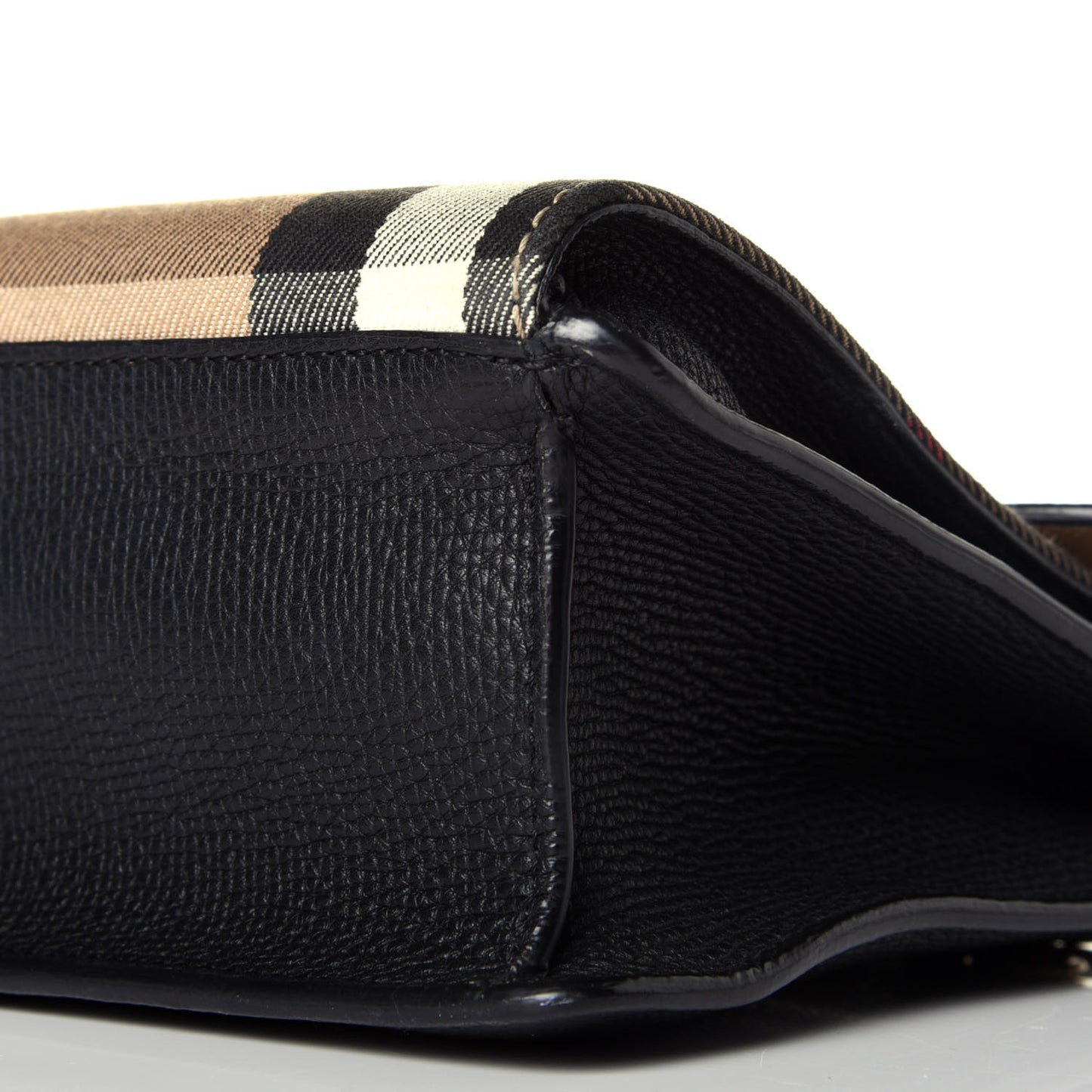 Derby Calfskin House Check Small Macken Crossbody Bag Black