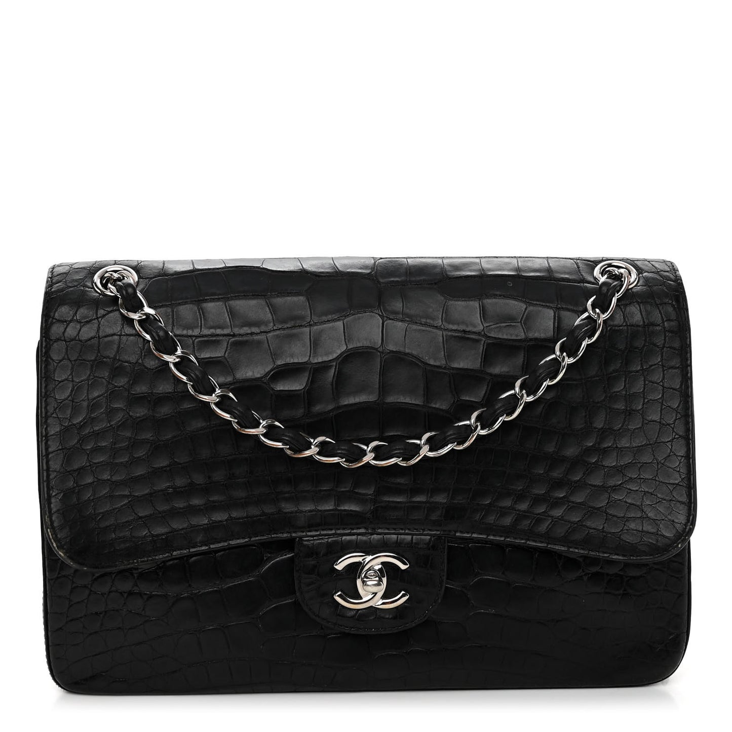 Alligator Jumbo Double Flap Black