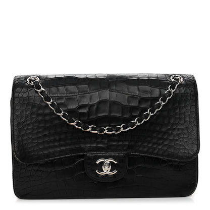 Chanel Alligator Jumbo Double Flap Black 1 of 12