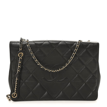 Chanel Lambskin Quilted Large Diamond CC Flap Black 1 of 10