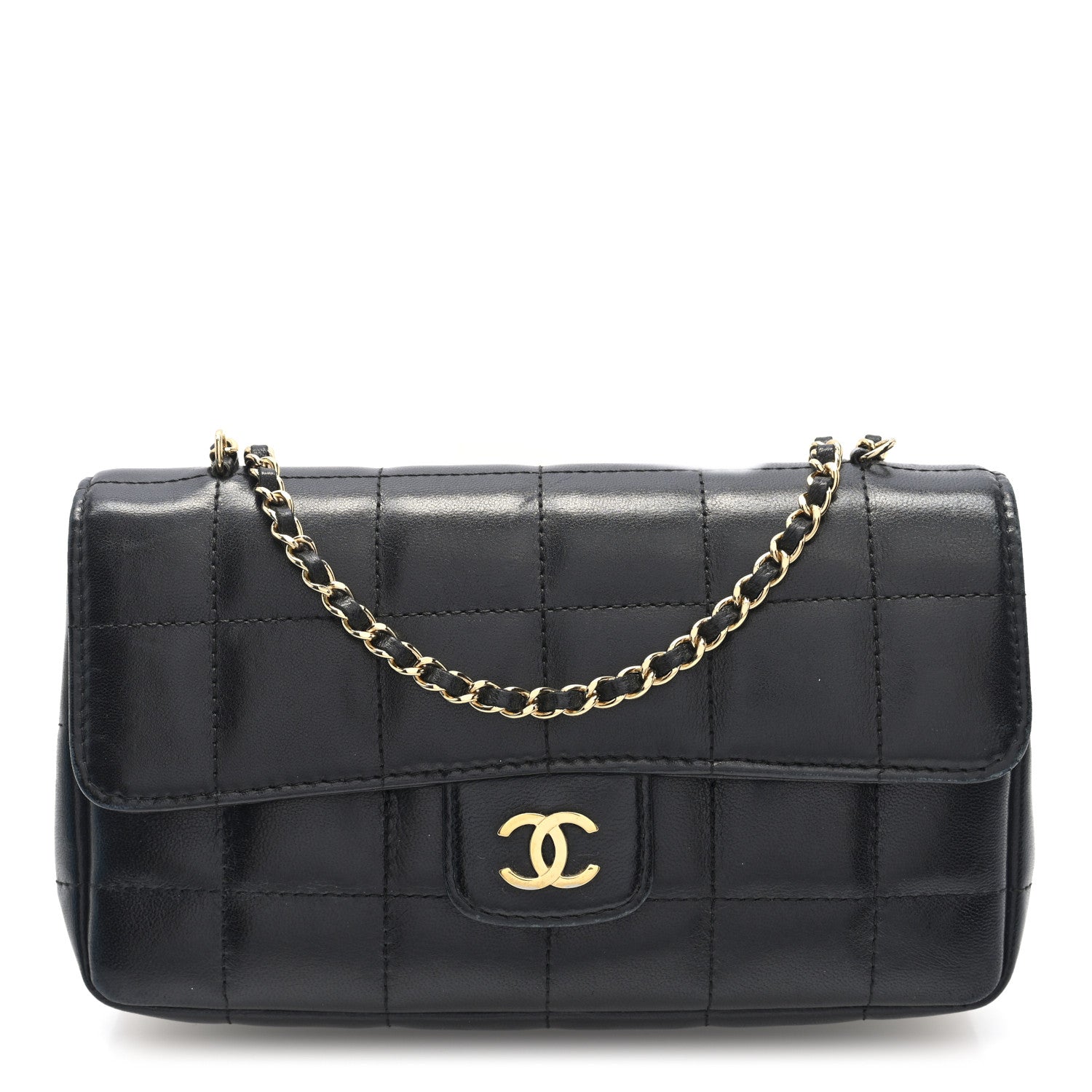 Chanel Lambskin Quilted Mini Chocolate Bar Flap Black 1 of 9