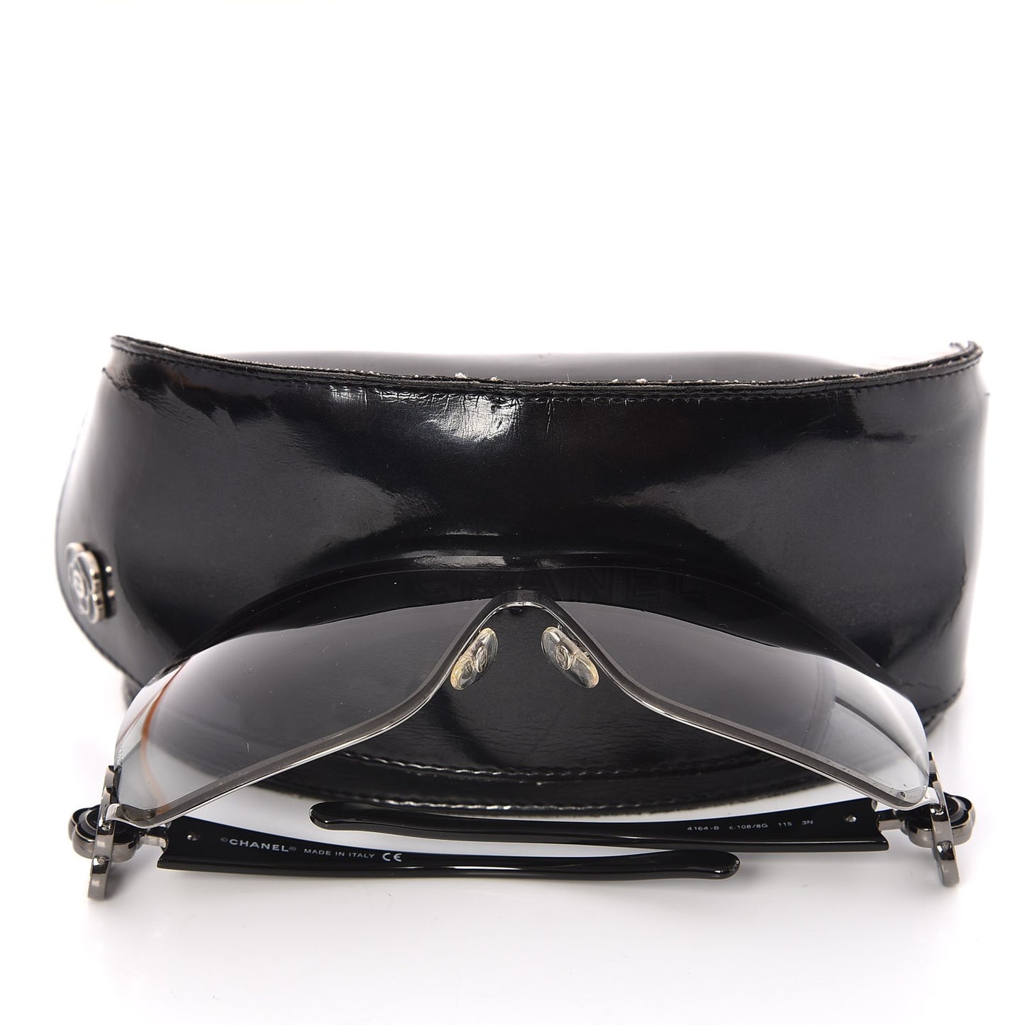 Swarovski Crystal Camellia CC Sunglasses 4164-B Black