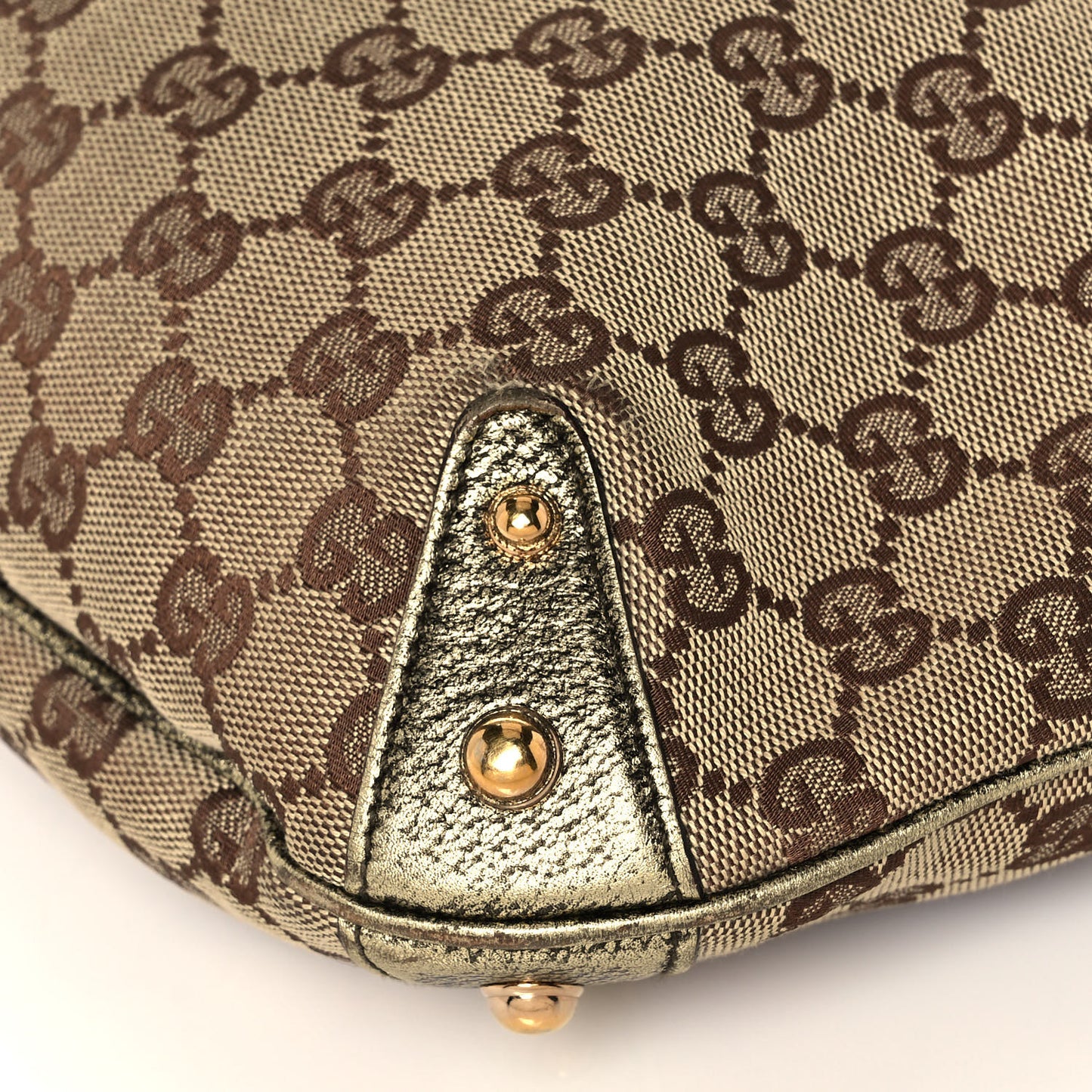 Metallic Monogram Horsebit Chain Hobo Gold