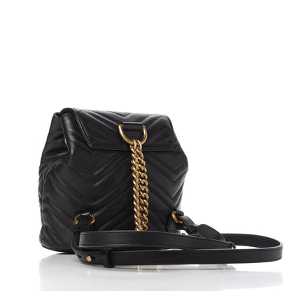 Gucci Calfskin Matelasse GG Marmont Flap Backpack Black 3 of 10