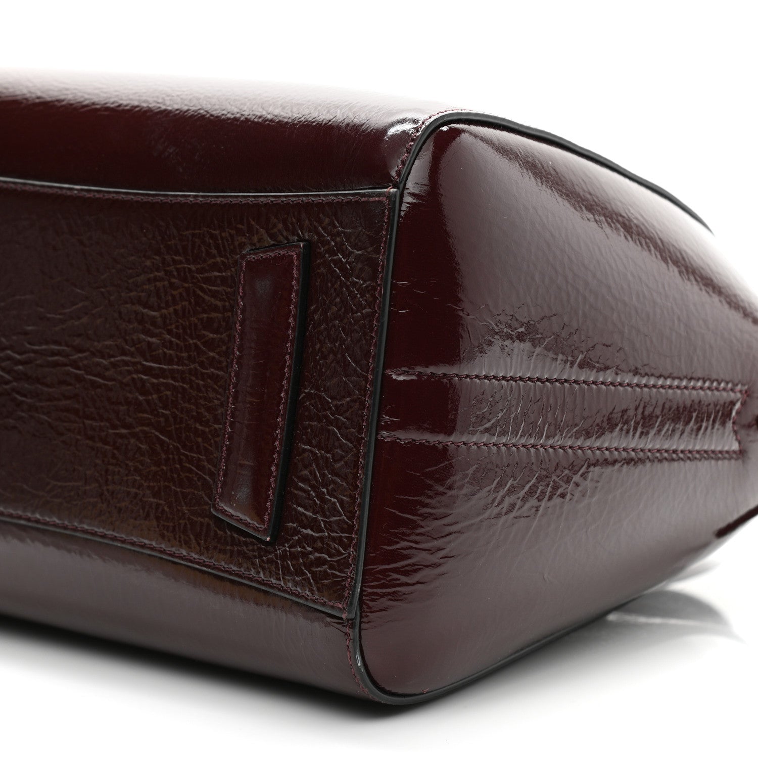 Givenchy Crinkled Patent Deerskin Small Antigona Aubergine 10 of 11