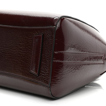 Givenchy Crinkled Patent Deerskin Small Antigona Aubergine 10 of 11