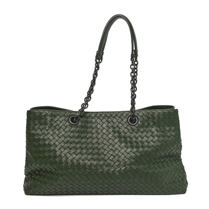 Bottega Veneta Nappa Intrecciato Large Classic Chain Strap Tote Green 1 of 12