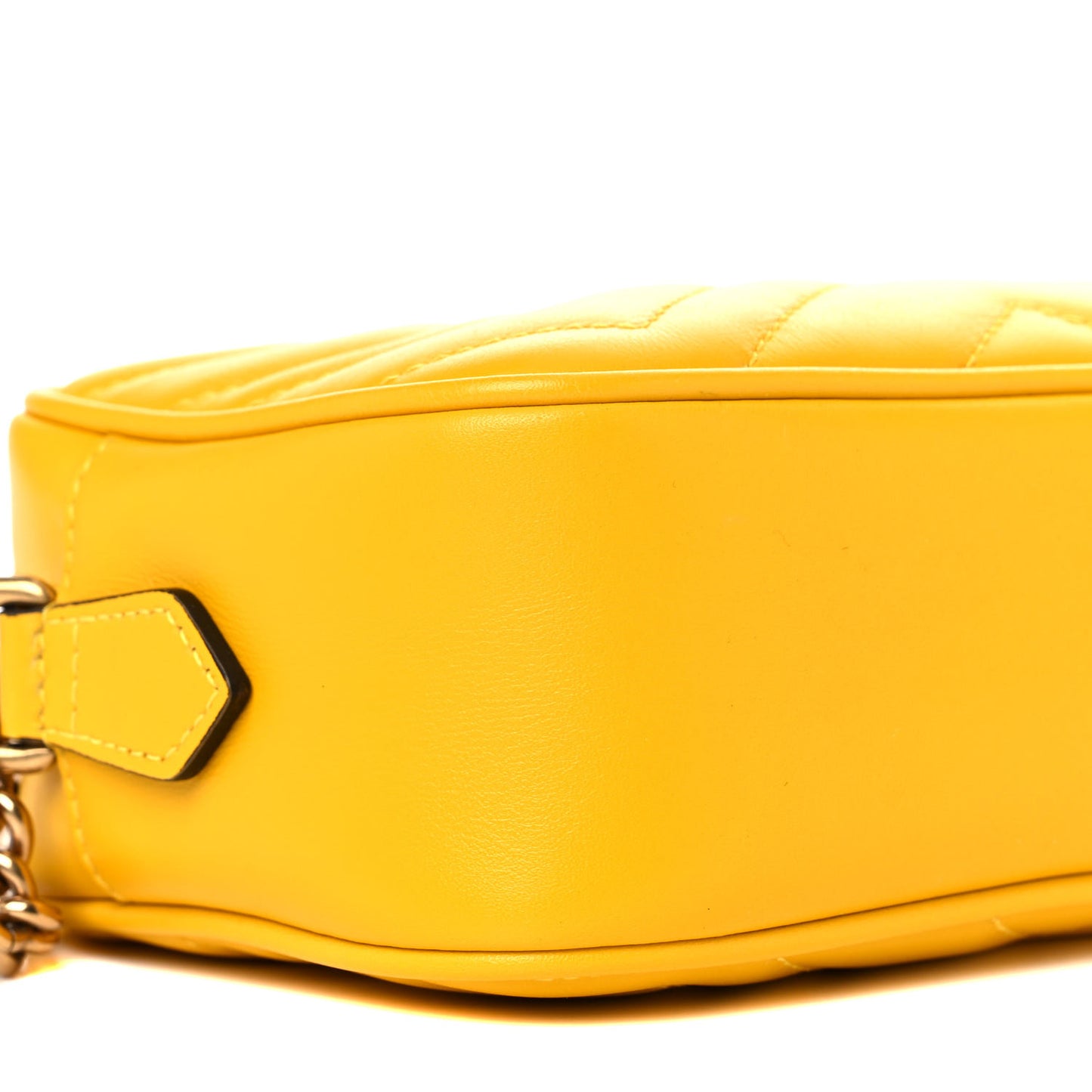 Calfskin Matelasse Mini GG Marmont Chain Shoulder Bag Stone Topaz