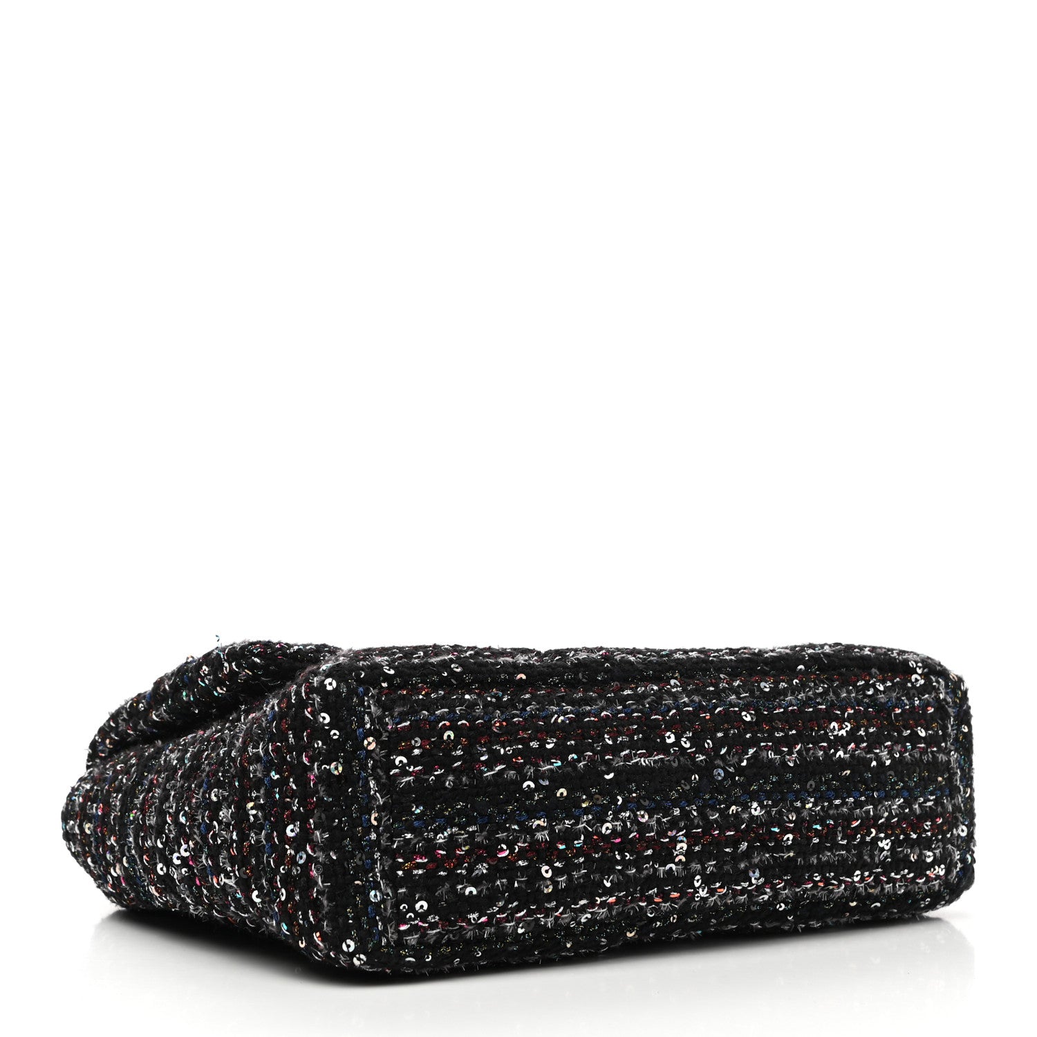 Chanel Tweed Sequin Quilted Large Chanel 19 Flap Black Multicolor 3 of 8