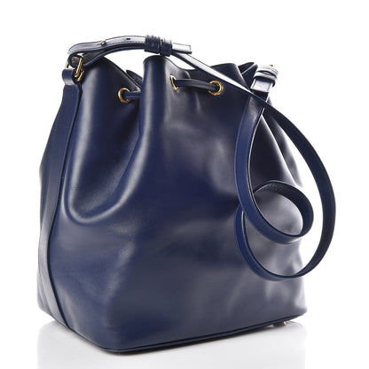 Saint Laurent Calfskin Large Emmanuelle Bucket Bag New Marine 3 of 15
