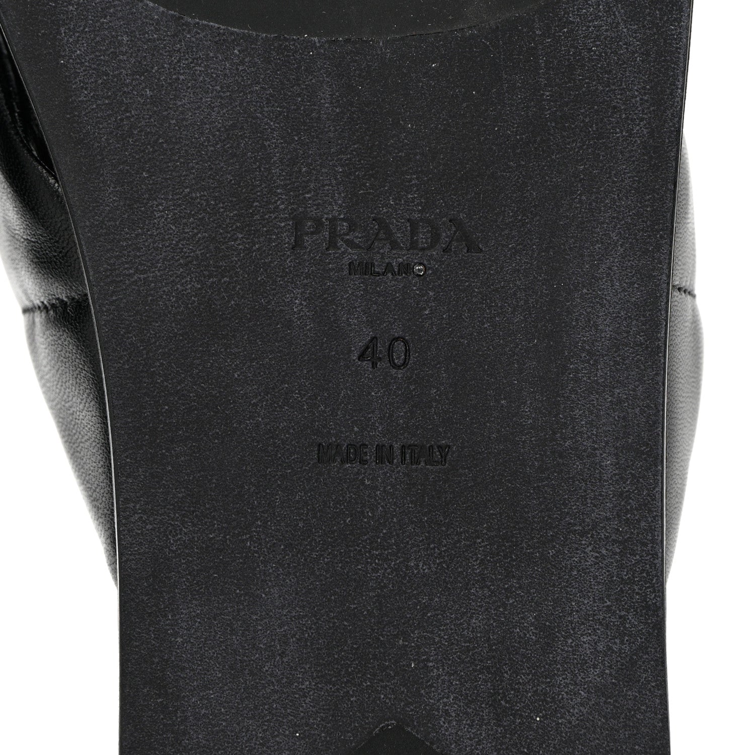 Prada Nappa Logo Quilted Criss Cross Slide Sandals 40 Black 6 of 10