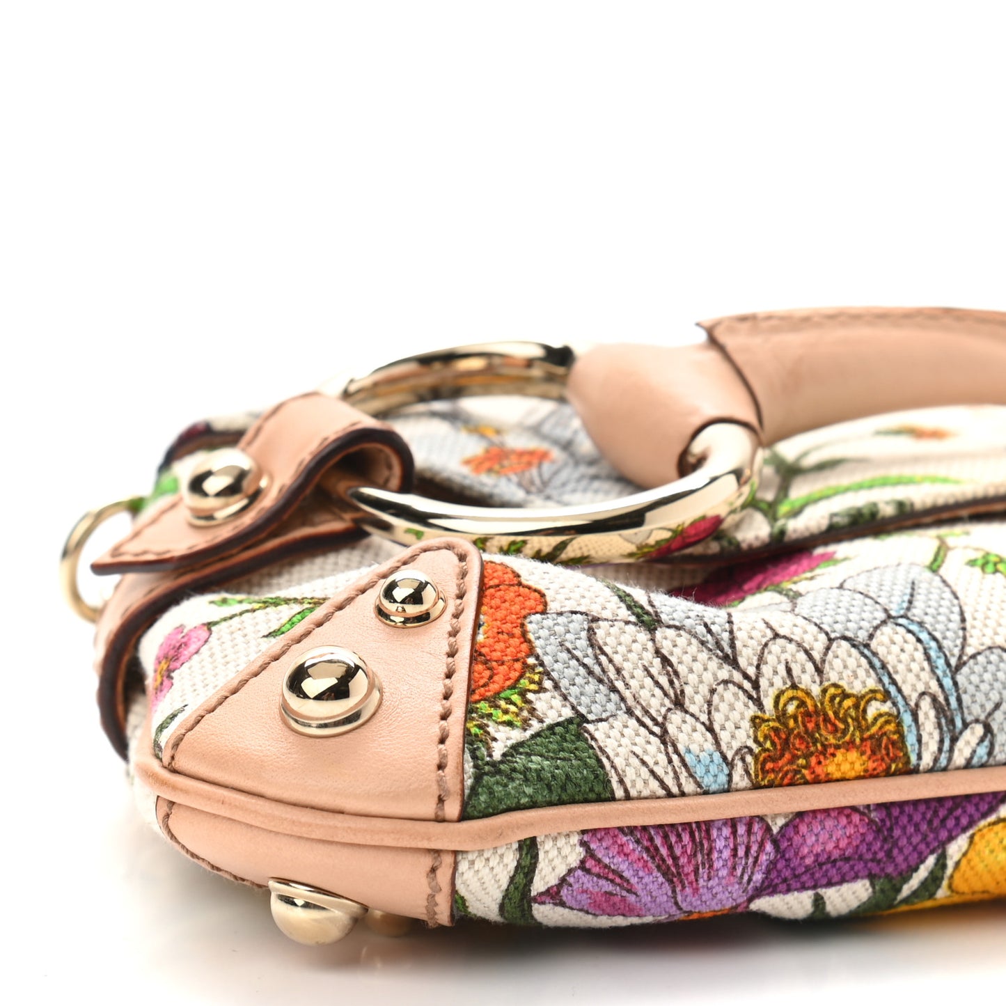 Canvas Flora Floral Horsebit Clutch